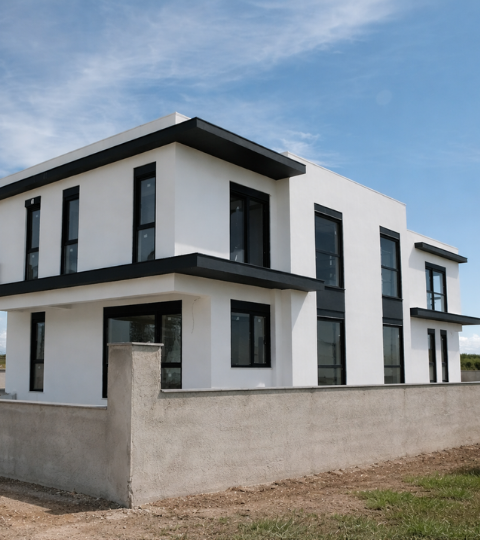 Antalya villa inşaatı modern müstakil ev projesi
